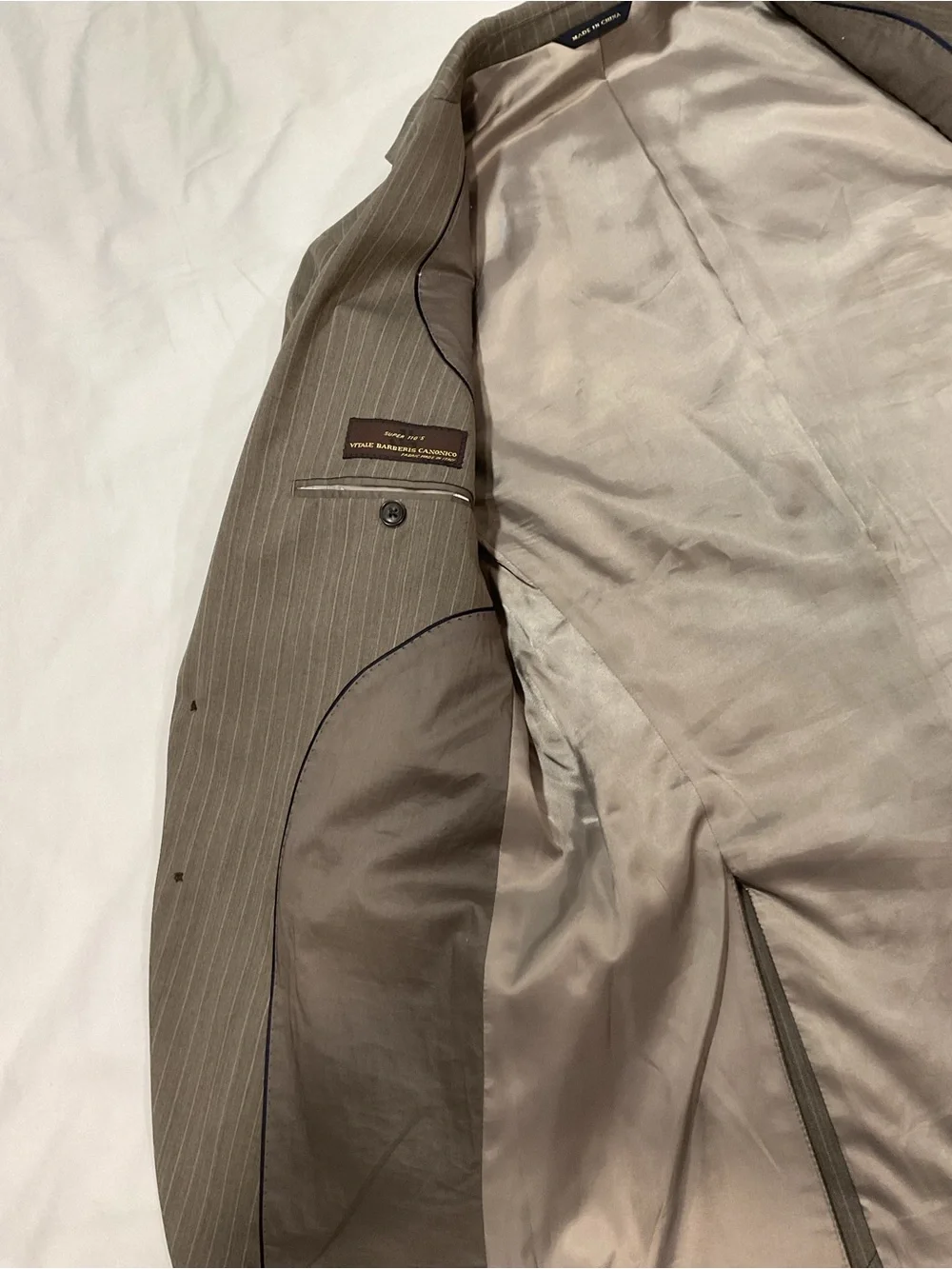 Banana Republic Taupe Pinstripe Blazer